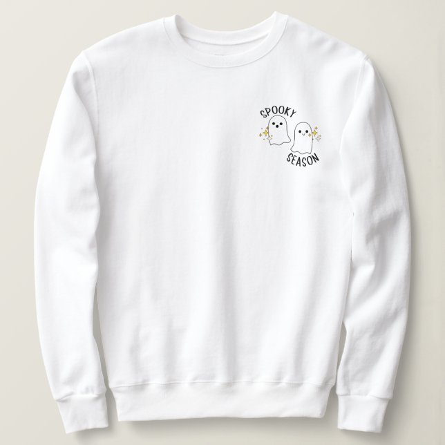 Sweatshirt saison éffrayante (placement de poche) (Design devant)