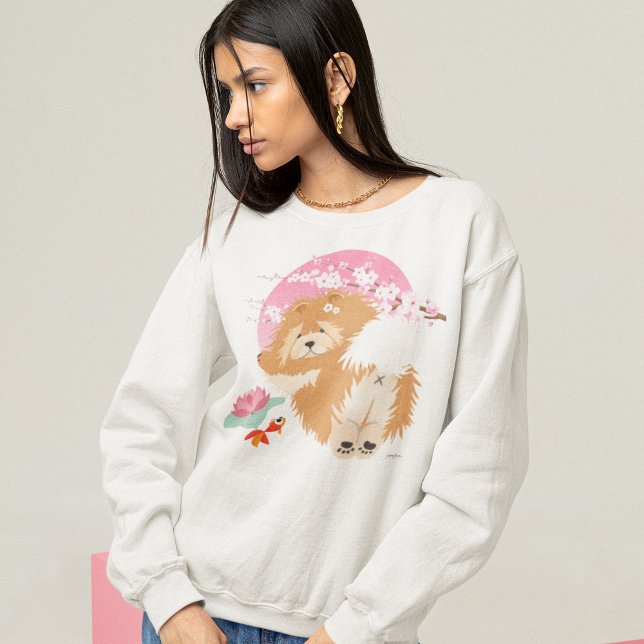 Sweatshirt SAKURA - Chow - chemises blanches choisir style (Créateur téléchargé)