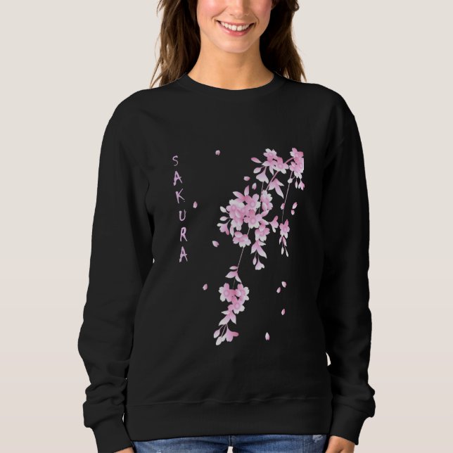 Sweatshirt Sakura Flower Cherry Blossoms Art Japonais Japon (Devant)