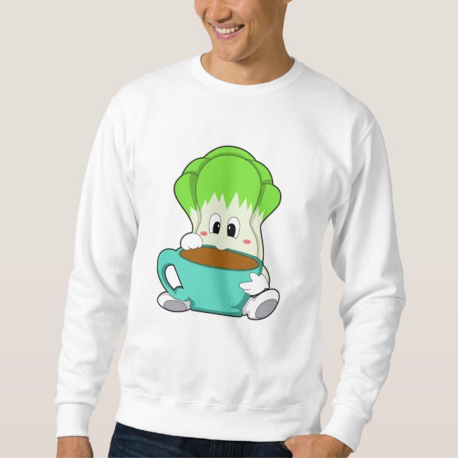 Sweatshirt Salade avec Coupe de café (Devant)