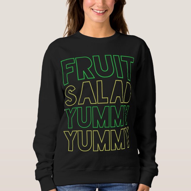 Sweatshirt SALADE FRUITS YUMMY YUMMY Neon Vert Jaune (Devant)
