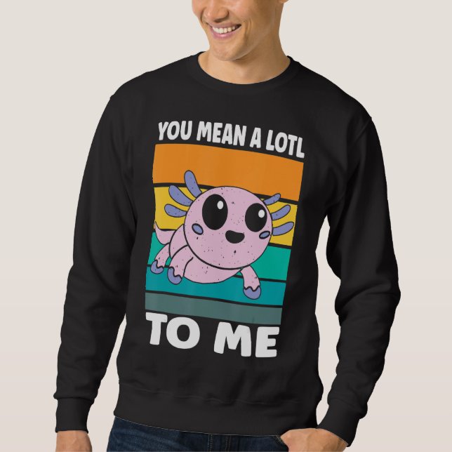 Sweatshirt Salamander Love Axolotl (Devant)
