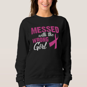 Sweatshirt Sali avec le cancer du sein faux de fille