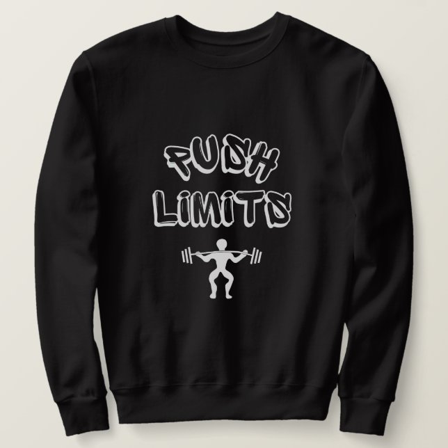 Sweatshirt Salle De Fitness Push Limits (Design devant)