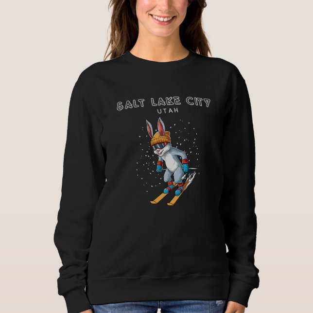 Sweatshirt Salt Lake City Utah Ski Rabbit (Devant)