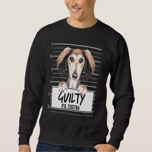 Sweatshirt Saluki Mugshot Chien coupable