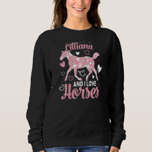 Sweatshirt Salut, je suis Lilliana et j'aime les chevaux mign