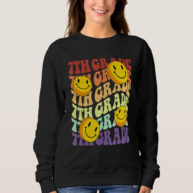 Sweatshirt Salut professeur de 7e septième année Retour à l'é (Devant)