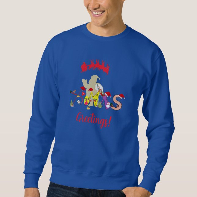 Sweatshirt Salutations de Noël (Devant)