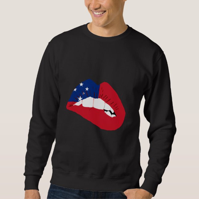 Sweatshirt Samoa Lip Samoan Drapeau Samoan Pride Racines Samo (Devant)