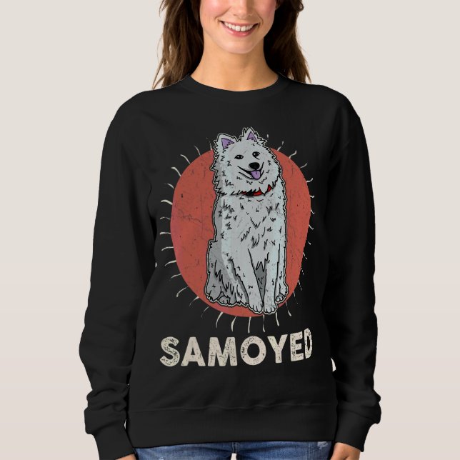 Sweatshirt Samoyed Chien Walk Maman Chien Dit Éleveur (Devant)