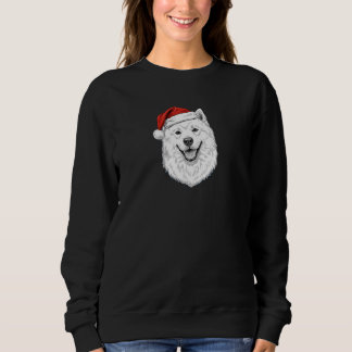 Sweatshirt Samoyed Christmas Sweatshirt–Hand-Drawn Santa Dog