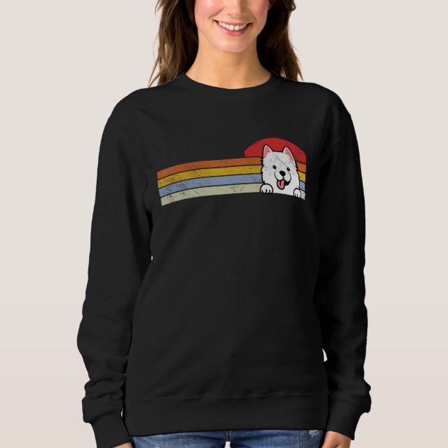 Sweatshirt Samoyed Vintage Funny Samoyed Propriétaire Amoureu (Devant)