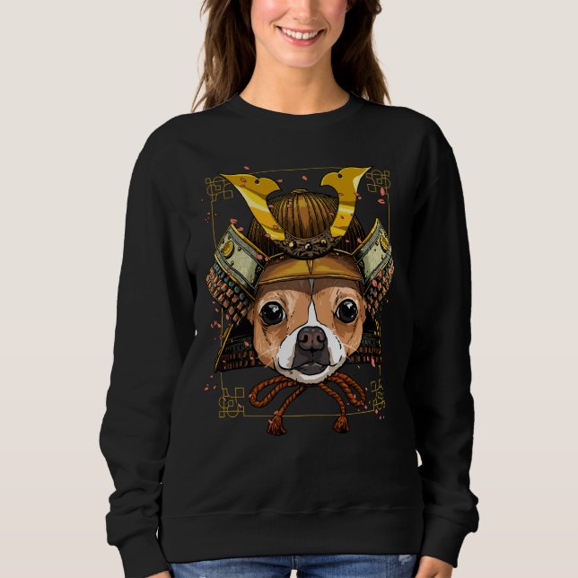 Sweatshirt Samurai Chihuahua Chien Guerrier Samurai (Devant)