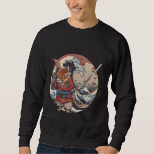 Sweatshirt Samurai écureuil Océan Vague japonais Art japonais
