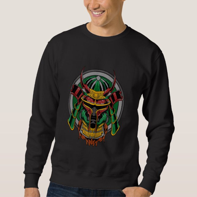 Sweatshirt Samurai Ninja Masque Cool Japonais Guerrier Japon  (Devant)