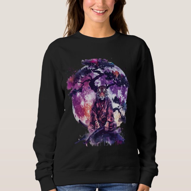 Sweatshirt Samurai Tiger Tiger Japonais Ninja Tiger Japans (Devant)