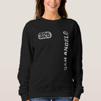 Sweatshirt San Angelo Texas 325 indicatif régional Vintage Ré