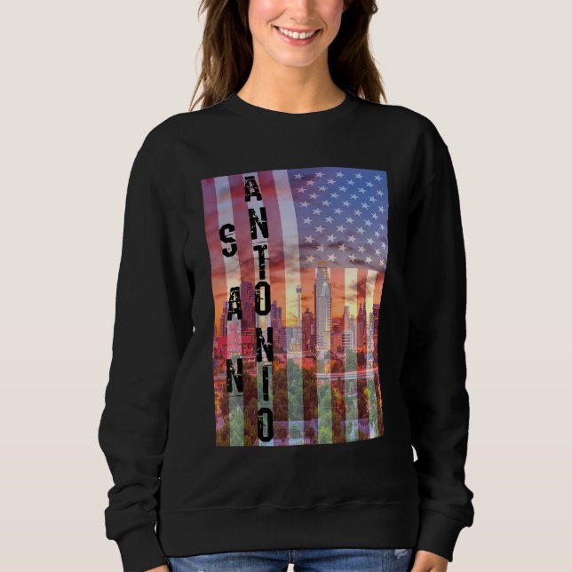 Sweatshirt San Antonio Skyline Texas (Devant)