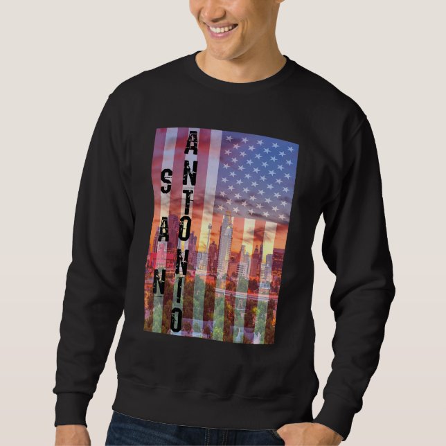 Sweatshirt San Antonio Skyline Texas (Devant)