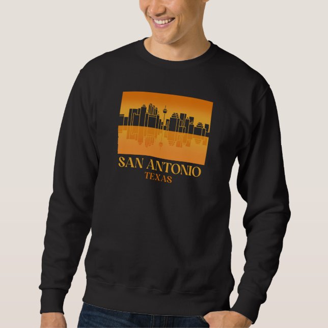 Sweatshirt San Antonio Sunset Skyline Design pour San Antonio (Devant)