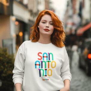 Sweatshirt San Antonio Texas Mid Century, Pop Art,