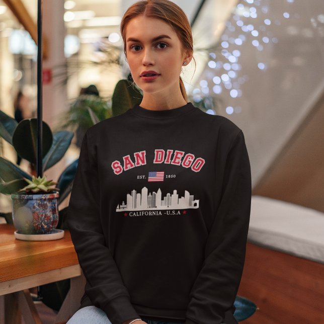 Sweatshirt San Diego California Modern Skyline City (Créateur téléchargé)