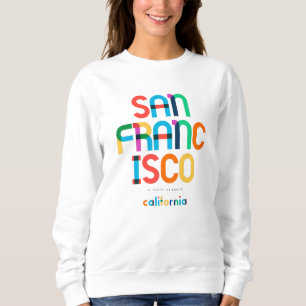 Sweatshirt San Francisco California Mid Century, Pop Art,