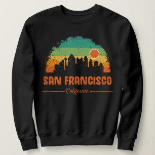 Sweatshirt San Francisco California Vintage Retro Stripe