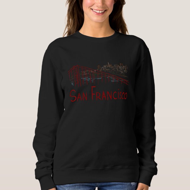 Sweatshirt San Francisco City California souvenir  for men wo (Devant)