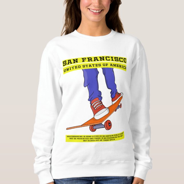 Sweatshirt San Francisco, USA Patinage (Devant)