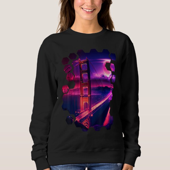 Sweatshirt San Francisco Vaporwave Aesthetic Retro Style I Lo (Devant)