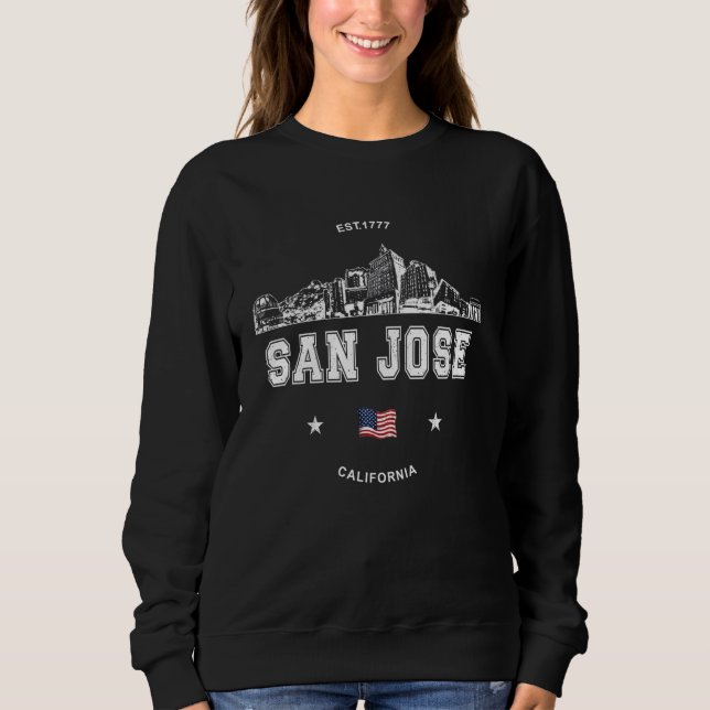 Sweatshirt San Jose California Skyline (Devant)