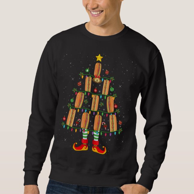 Sweatshirt Sandwich Lover Xmas Éclairage de vacances Sandwich (Devant)