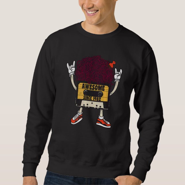 Sweatshirt Sans excuses noir formidable depuis 1982 africain (Devant)