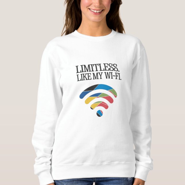 Sweatshirt Sans limite. Comme mon WiFi (Devant)