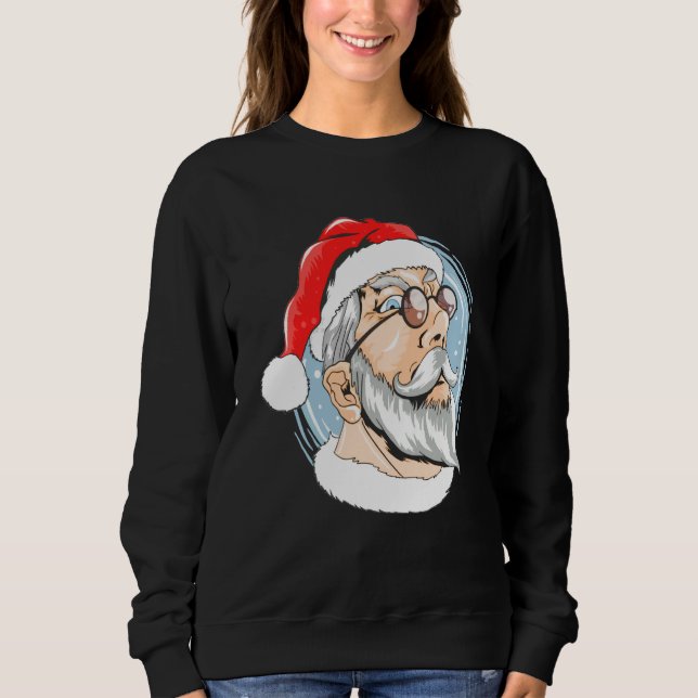 Sweatshirt Santa Claus face Christmas costumes for celebrants (Devant)