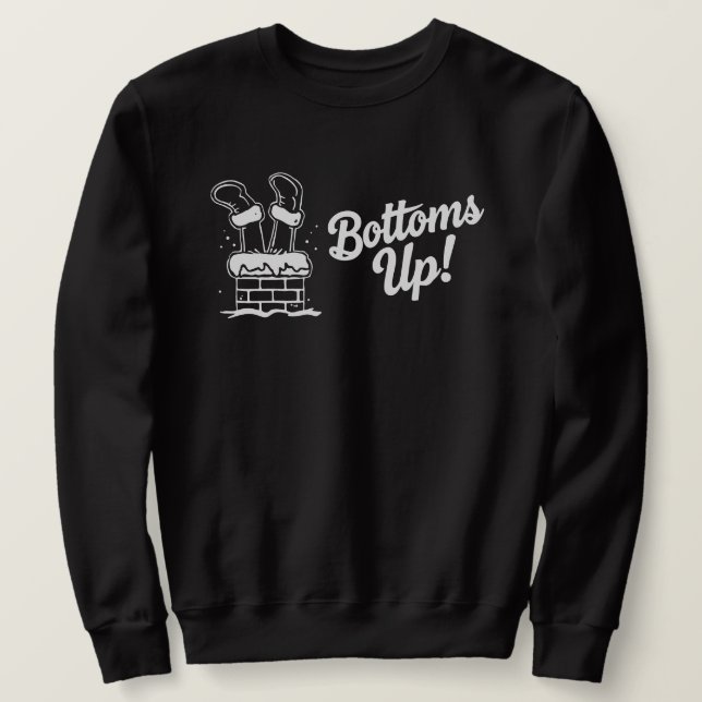 Sweatshirt Santa Culotté Cheminée Drôle (Design devant)