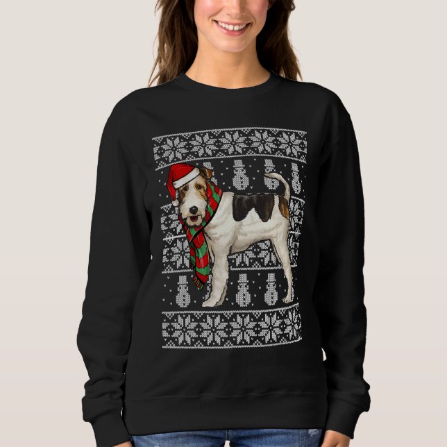 Sweatshirt Santa Hat Xmas Fil Fox Terrier Vilant Noël (Devant)
