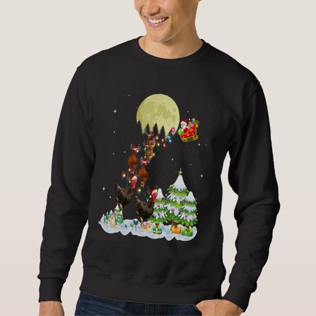 Sweatshirt Santa Reindeer Chicken Ugly Sweater Farmer Christm (Devant)