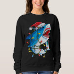 Sweatshirt Santa Shark Christmas Lights Sharkma Tree Xmas Bo<br><div class="desc">Santa Shark Christmas Lights Sharkma Tree Xmas Boys Men</div>