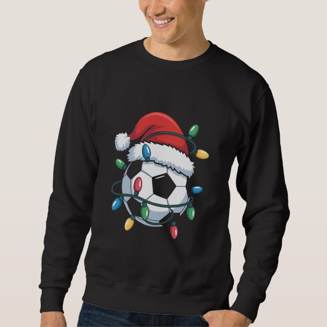 Sweatshirt Santa Soccer Ball Sports Christmas Soccer Player (Devant)