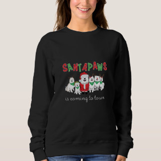 Sweatshirt Santapaws is coming to town