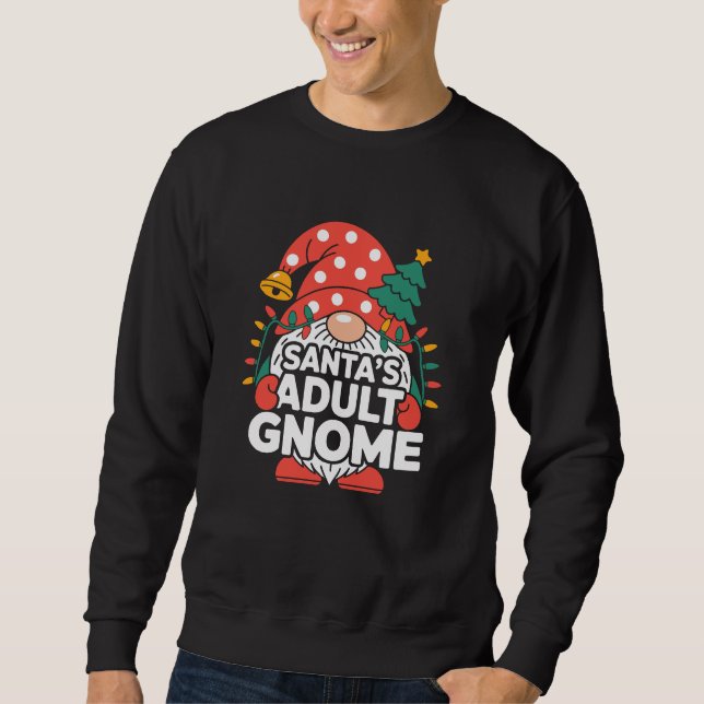 Sweatshirt Santa's Adult Gnome Funny Christmas Lights (Devant)