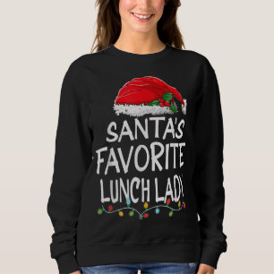 Sweatshirt Santas Déjeuner favori Dame Noël Père Noël à