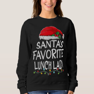 Sweatshirt Santas Déjeuner favori Dame Noël Père Noël à