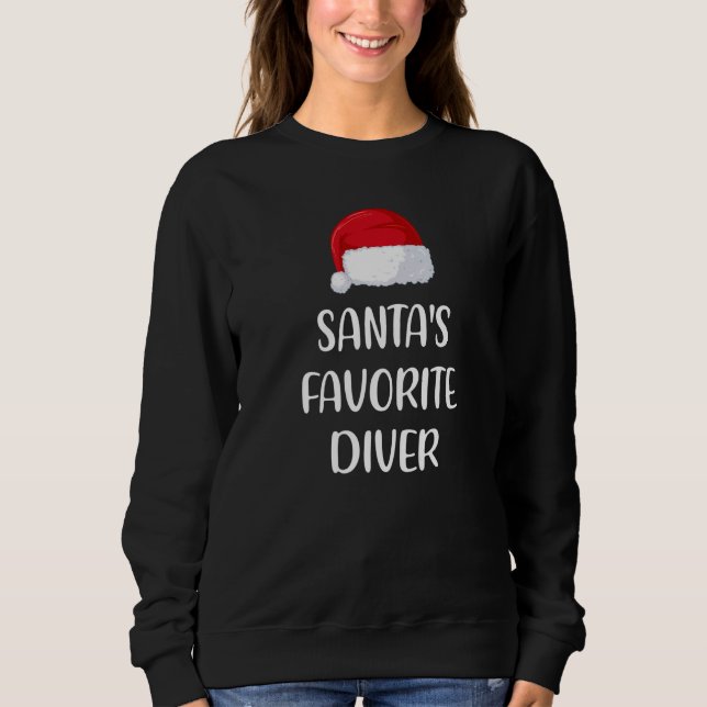 Sweatshirt Santas Favorite Diver Christmas  Diving (Devant)