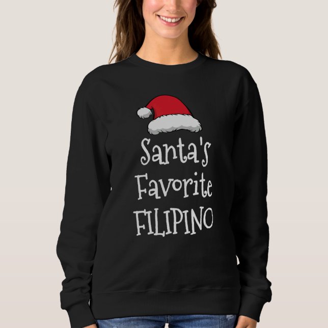 Sweatshirt Santas Favorite Filipino   Christmas     Xmas paja (Devant)