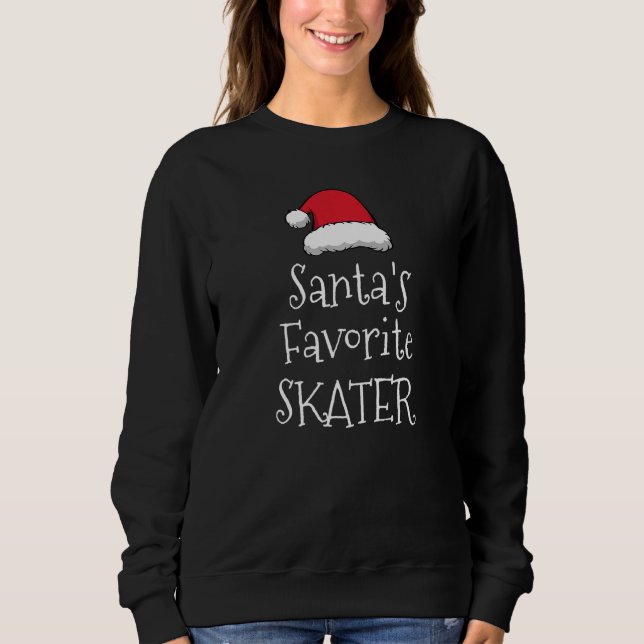 Sweatshirt Santas Favorite Skater  Christmas  Figure Skating (Devant)