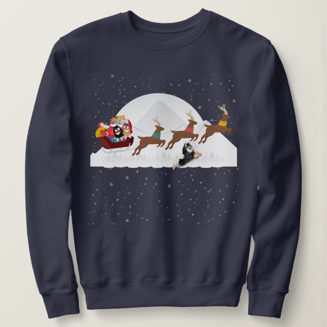 Sweatshirt Santas Lappy Helpers - Chemises de vacances Lapphu (Design devant)